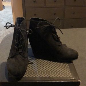 Massini Black Suede Booties